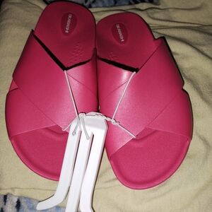 Women's Maddox Crossband Slide Sandals Pearl - Okabashi - SIZE M 8.5-9.5.